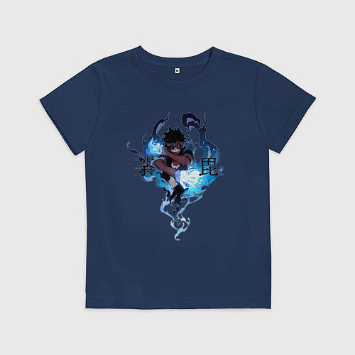Детская футболка Моя геройская академия Даби Альянс злодеев / Тёмно-синий – фото 1