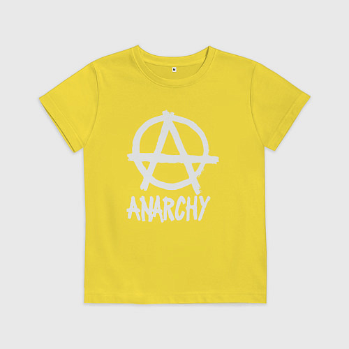 Детская футболка Символ анархизма / Желтый – фото 1