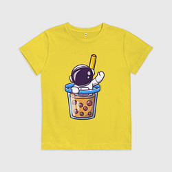 Детская футболка Космонавт в стакане