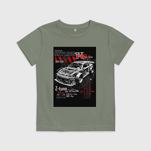 Детская футболка Скайлайн корч / Авокадо – фото 1