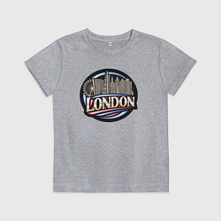 Футболка хлопковая детская City London, цвет: меланж