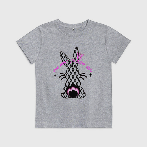 Детская футболка Заяц - самая красивая попа / Меланж – фото 1