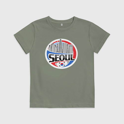 Детская футболка Сеул - Южная Корея / Авокадо – фото 1