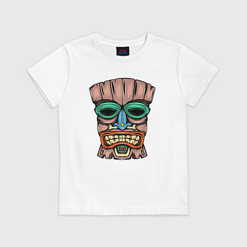 Детская футболка Tiki face / Белый – фото 1