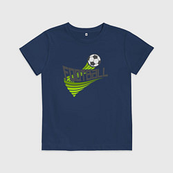 Футболка хлопковая детская Football game, цвет: тёмно-синий