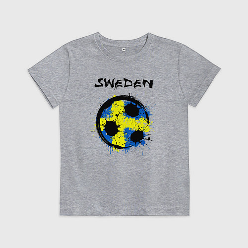 Детская футболка Сборная - Швеция / Меланж – фото 1