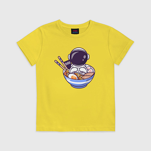 Детская футболка Ramen spaceman / Желтый – фото 1