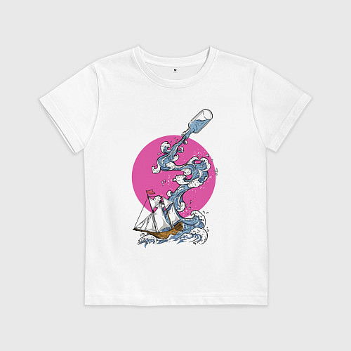 Детская футболка Море из бутылки / Белый – фото 1