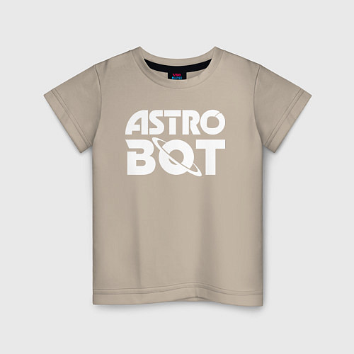Детская футболка Astro bot logo / Миндальный – фото 1