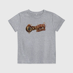 Футболка хлопковая детская Clockwork revolution logo, цвет: меланж