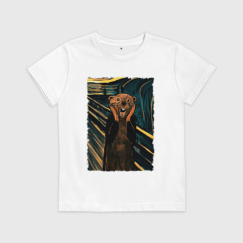 Детская футболка Бобер курва крик / Белый – фото 1