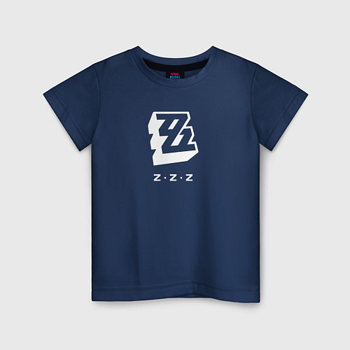 Детская футболка Zenless Zone Zero logo / Тёмно-синий – фото 1