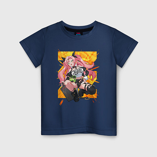 Детская футболка Zenless Zone Zero Nikole / Тёмно-синий – фото 1