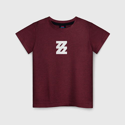 Детская футболка Zenless Zone Zero logotype / Меланж-бордовый – фото 1