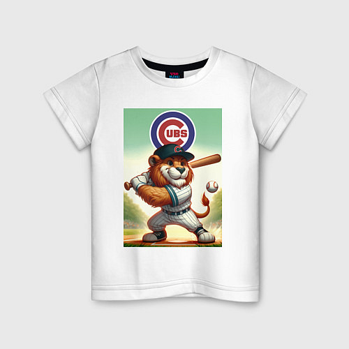 Детская футболка Lion - batter Chicago cubs / Белый – фото 1
