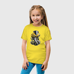 Футболка хлопковая детская Yamaha R6 Snake, цвет: желтый — фото 2