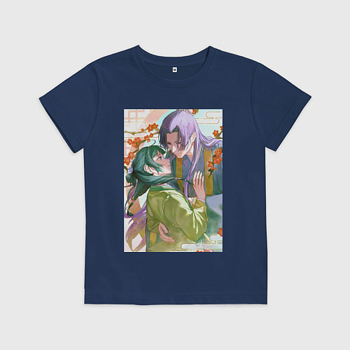 Детская футболка Монолог фармацевта Жэньши Маомао объятия / Тёмно-синий – фото 1