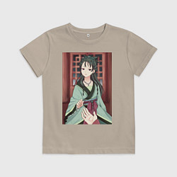 Футболка хлопковая детская Монолог фармацевта Маомао принцесса, цвет: миндальный