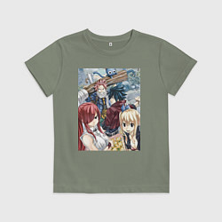 Футболка хлопковая детская Хвост Феи Эрза Скарлет Грей Фуллбастер, цвет: авокадо