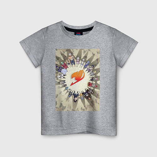 Детская футболка Хвост Феи Люси Хартфилия / Меланж – фото 1