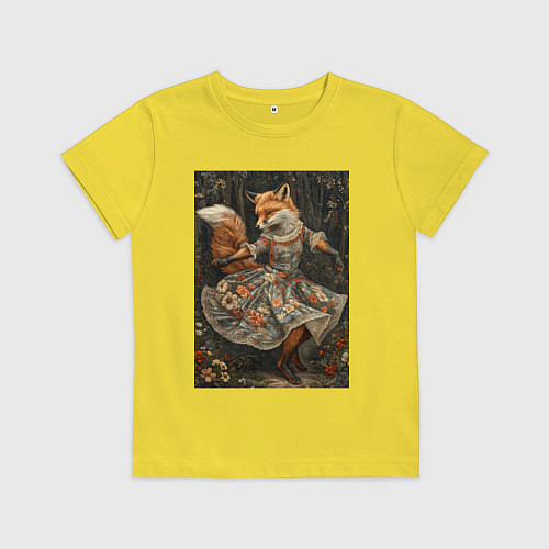 Детская футболка Лиса Патрикеевна / Желтый – фото 1