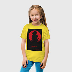 Футболка хлопковая детская Тёмный дворецкий Себастьян Михаэлис боец, цвет: желтый — фото 2