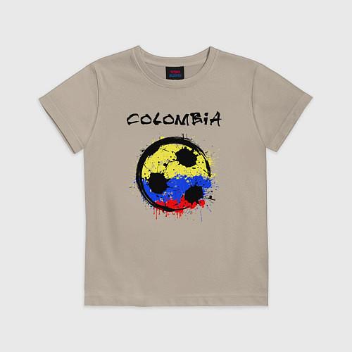 Детская футболка Сборная Колумбии / Миндальный – фото 1