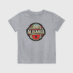 Футболка хлопковая детская Албания, цвет: меланж