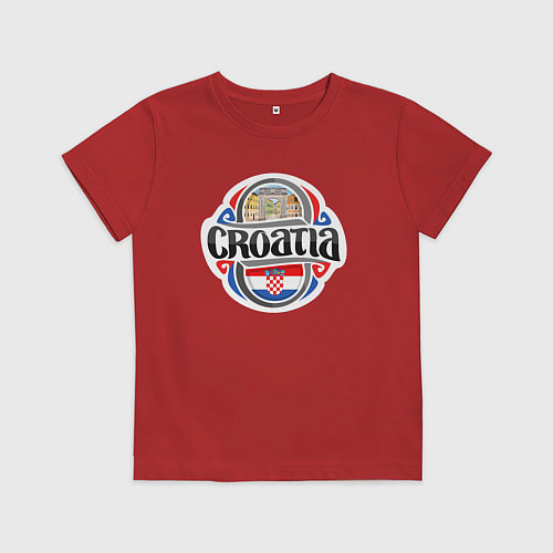Детская футболка Croatia / Красный – фото 1