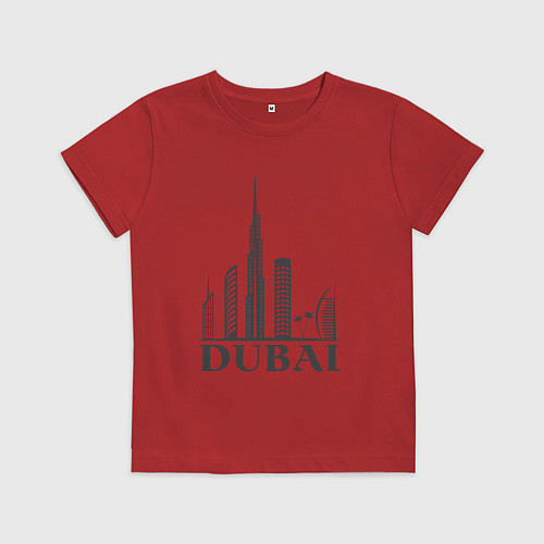 Детская футболка Dubai city style / Красный – фото 1