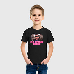 Футболка хлопковая детская Michael Scott its Breatney B*tch - the office, цвет: черный — фото 2