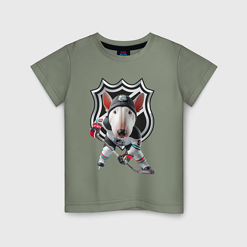 Детская футболка Bully is an NHL forward - ai art / Авокадо – фото 1