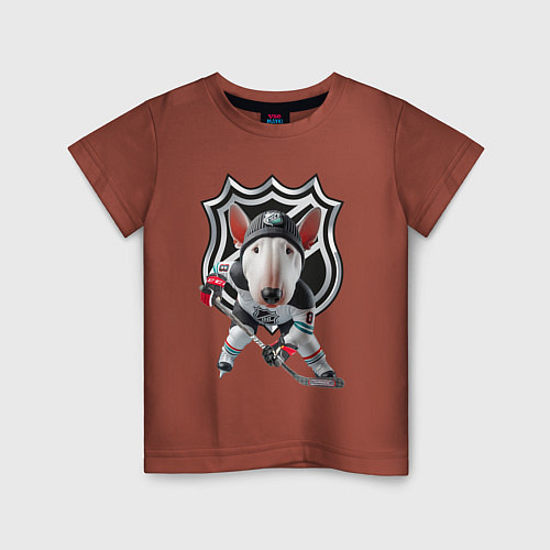 Детская футболка Bully is an NHL forward - ai art / Кирпичный – фото 1