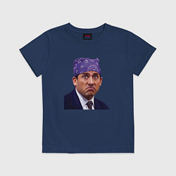 Футболка хлопковая детская Prison mike Michael Scott офис, цвет: тёмно-синий