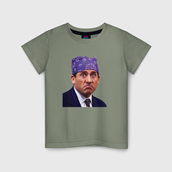 Футболка хлопковая детская Prison mike Michael Scott офис, цвет: авокадо