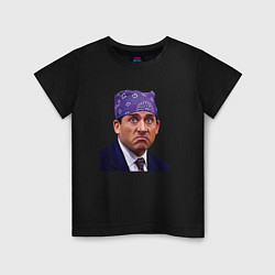 Футболка хлопковая детская Prison mike Michael Scott офис, цвет: черный