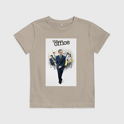 Футболка хлопковая детская The office characters, цвет: миндальный