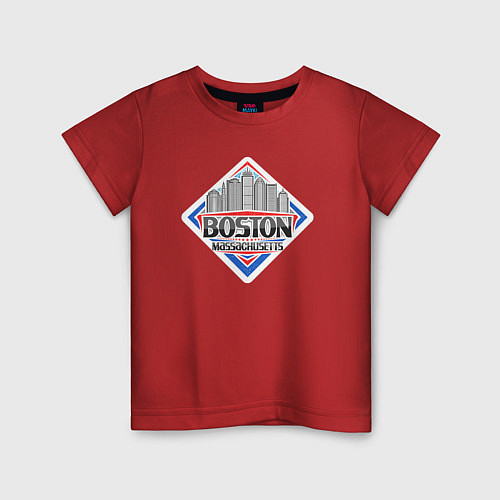 Детская футболка Массачусетс Бостон / Красный – фото 1