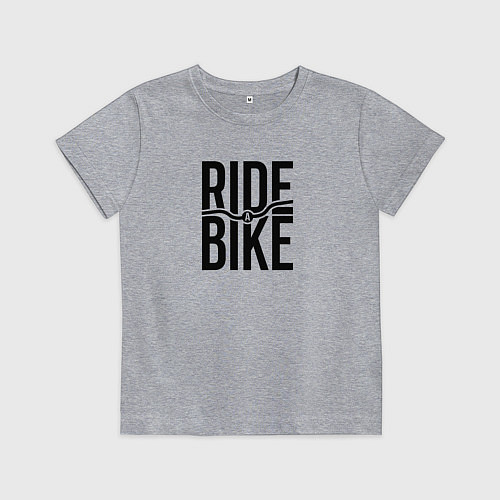 Детская футболка Black ride bike / Меланж – фото 1