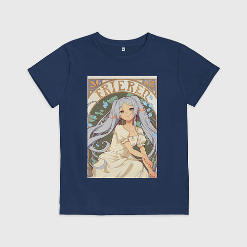 Детская футболка Провожающая в последний путь Фрирен эльф / Тёмно-синий – фото 1