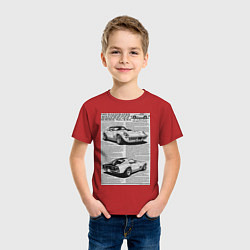 Футболка хлопковая детская Chevrolet Corvette, цвет: красный — фото 2