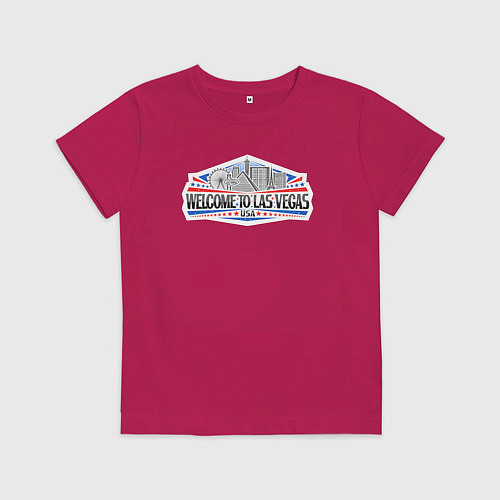 Детская футболка Добро пожаловать в Лас-Вегас / Маджента – фото 1
