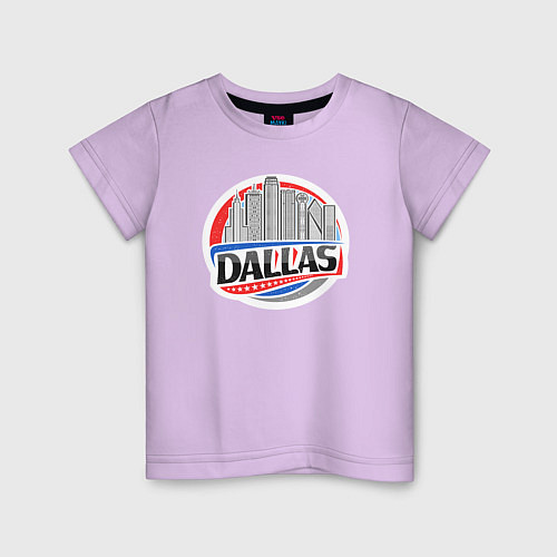 Детская футболка Dallas - USA / Лаванда – фото 1