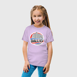 Футболка хлопковая детская Dallas - USA, цвет: лаванда — фото 2