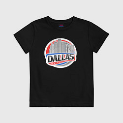 Футболка хлопковая детская Dallas - USA, цвет: черный
