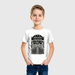Футболка хлопковая детская Мачо дача хата хаус, цвет: белый — фото 2