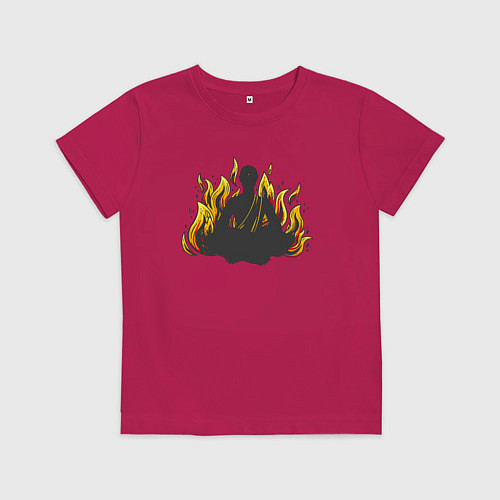 Детская футболка Fire yoga / Маджента – фото 1