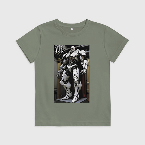Детская футболка Ленин киборг - нейросеть / Авокадо – фото 1