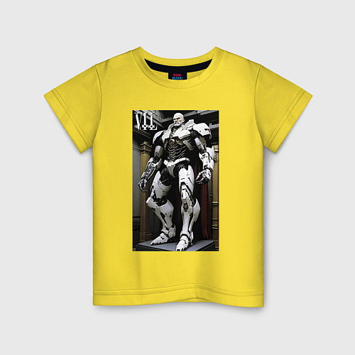 Детская футболка Ленин киборг - нейросеть / Желтый – фото 1