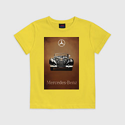 Футболка хлопковая детская Mercedes-benz автомобиль, цвет: желтый